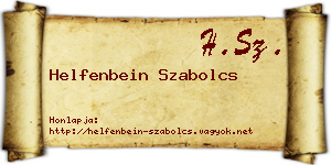 Helfenbein Szabolcs névjegykártya
